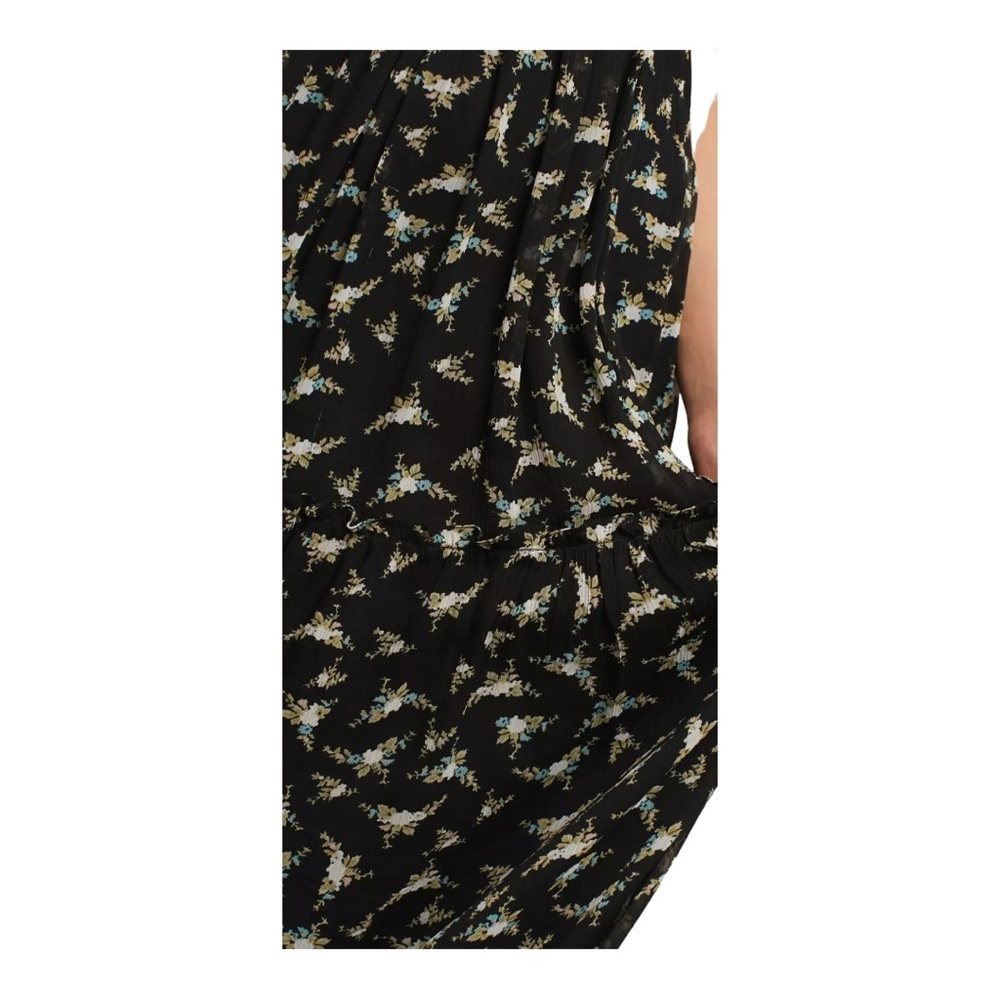 Anthropologie Rana Gill Maxi Dress NWOT Size 0 black floral print - Picture 5 of 5